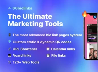 66biolinks – Bio Links, URL Shortener, QR Codes & Web Tools (SAAS)