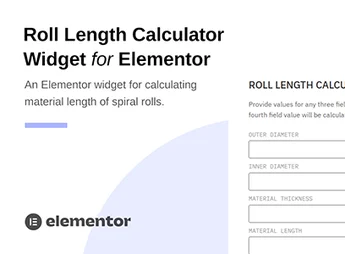 Roll Length Calculator Widget for Elementor