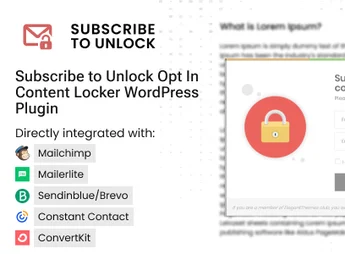 Subscribe to Unlock Opt In Content Locker WordPress Plugin