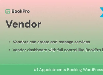 Vendor Add-on for BookPro Plugin WordPress
