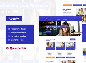 Accufy – Accounting Consultant Service Elementor Template Kit