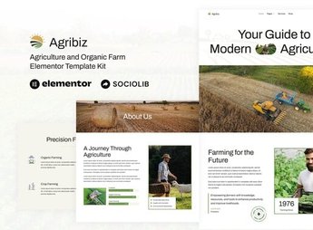 Agribiz – Agriculture & Organic Farm Elementor Template Kit