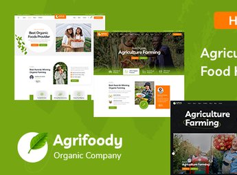 Agrifoody – Organic & Healthy Food Elementor Template Kit