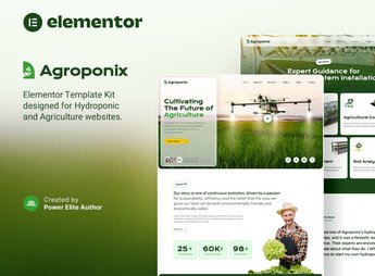 Agroponix – Hydroponic & Agriculture Elementor Template Kit