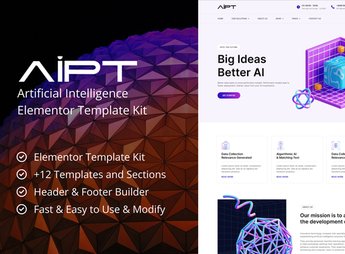 AiPT – Artificial Intelligence Company Elementor Template Kit