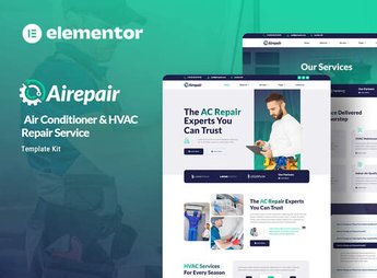 Airepair – Air Conditioner Repair Service Elementor Template Kit