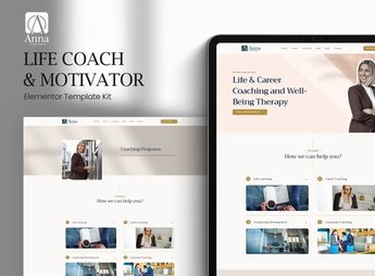 Anna – Life Coach & Motivator Elementor Template Kit