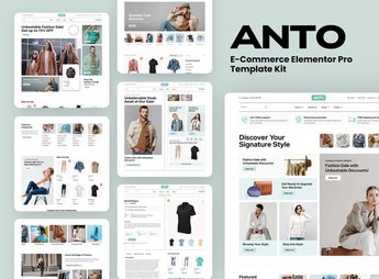Anto – E-Commerce Elementor Pro Template Kit