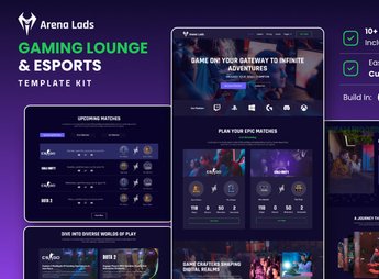 Arena Lads – Esports & Gaming Elementor Template Kit