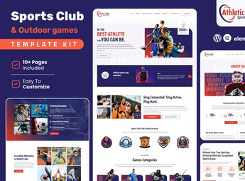 Athletic Aim – Sports Club & Outdoor Games Elementor Template Kit