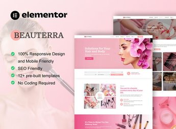 Beauterra – Makeup Artist & Beauty Salon Elementor Pro Template Kit