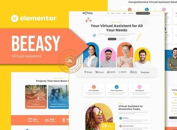 Beeasy – Virtual Assistant Elementor Pro Template Kit