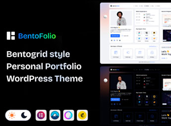 Bentofolio – Personal Portfolio WordPress Theme