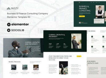 Bizzy – Business & Finance Consulting Company Elementor Template Kit