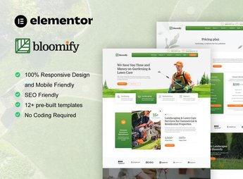 Bloomify – Gardening & Landscape Service Elementor Template Kit
