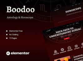 Boodoo – Astrology & Horoscope Elementor Template Kit