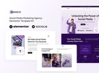 Branch – Social Media Marketing Agency Elementor Template Kit