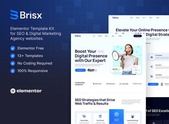 Brisx – SEO & Digital Marketing Agency Elementor Template Kit