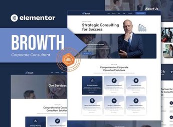 Browth – Corporate Consultant Elementor Template Kit