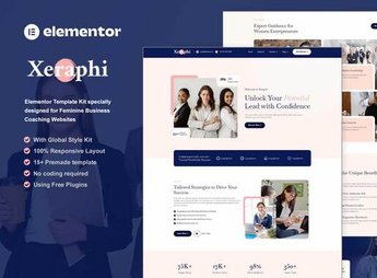 Xeraphi – Feminine Business Coaching Elementor Template Kit