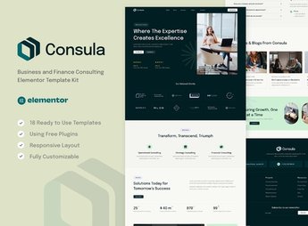 Consula – Business & Finance Consulting Elementor Template Kit