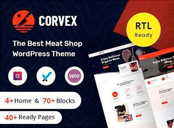 Corvex – Butcher & Meat Shop WordPress Theme + RTL