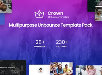 Crown – Multipurpose Unbounce Landing Pages Pack