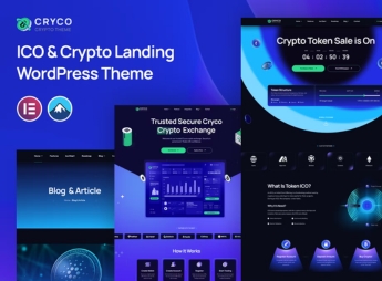 Cryco – ICO & Crypto Landing WordPress Theme