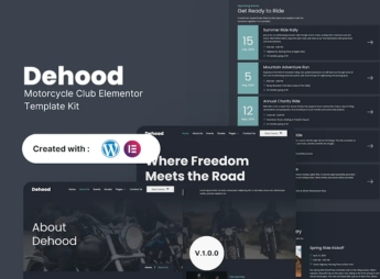 Dehood – Motorcycle Club Elementor Template Kit