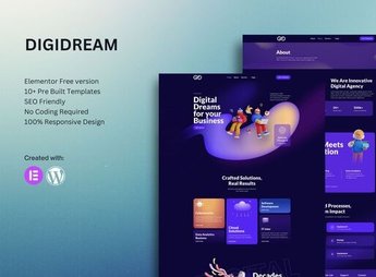 Digidream – IT Solutions Company Elementor Template Kit