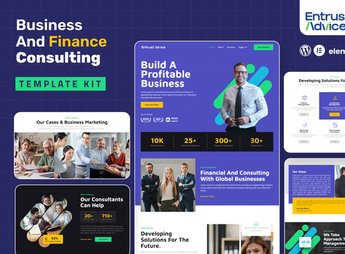 Entrust Advice – Business & Finance Consulting Elementor Template Kit