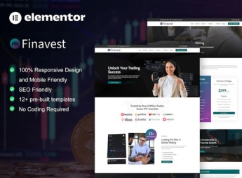 Finavest – Trading & Investment Elementor Pro Template Kit