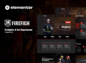 Firefigh – Firefighter & Fire Department Elementor Template Kit