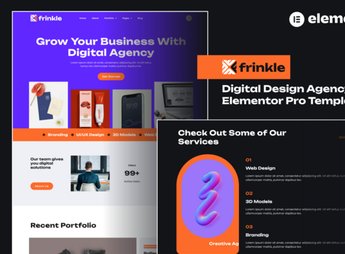 Frinkle – Digital Design Agency Elementor Pro Template Kit