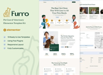 Furro – Pet Care & Veterinary Elementor Template Kit