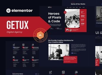 Getux – Modern Digital Agency Elementor Template Kit