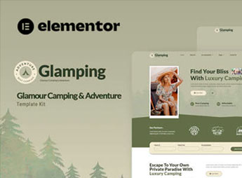 Glamping – Glamour Camping & Adventure Elementor Template Kit