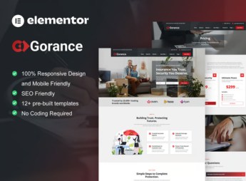 Gorance – Insurance Agency Elementor Pro Template Kit