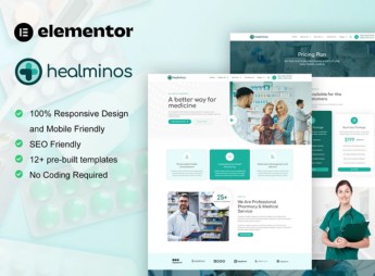 Healminos – Pharmacy & Medical Service Elementor Template Kit