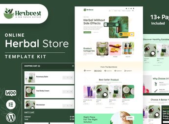 HerbVest – Herbal Store Elementor Pro Template Kit