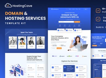 Hostingcave – Web Hosting Services Elementor Template Kit