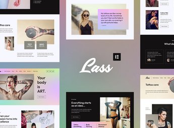 Lass – Tattoo Artist & Piercing Studio Elementor Template Kit