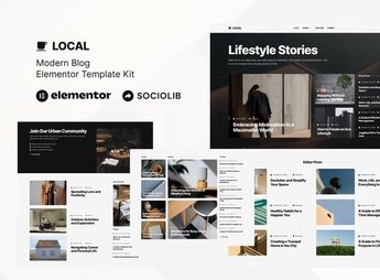 Local – Modern Blog & Magazine Elementor Template Kit