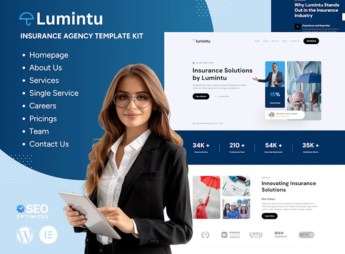 Lumintu – Insurance Agency Elementor Template Kit
