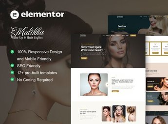 Malikha – Beauty Salon & Spa Elementor Pro Template Kit