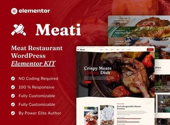 Meati – Meat Restaurant Elementor Template Kit