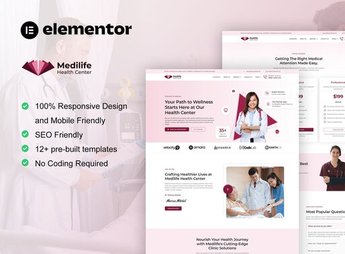 MediLife – Medical Clinic Services Elementor Template Kit