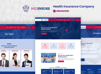 MedInsure – Health Insurance Company Elementor Pro Template Kit