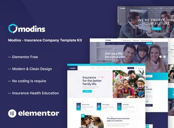 Modins – Insurance Company Elementor Template Kit