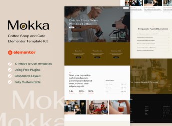 Mokka – Coffee Shop & Cafe Elementor Template Kit